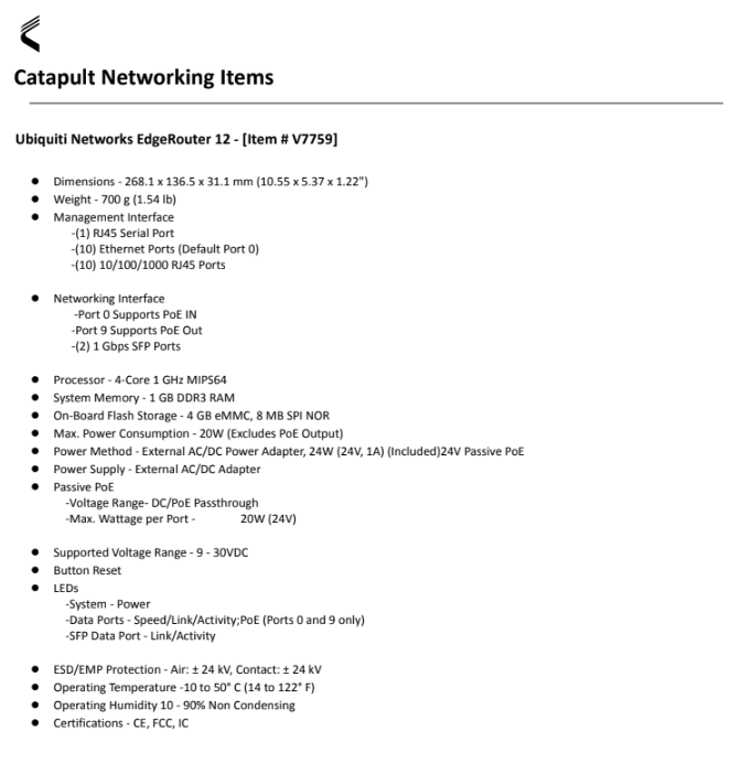 Qualified Hardware – Catapult Thunder Support